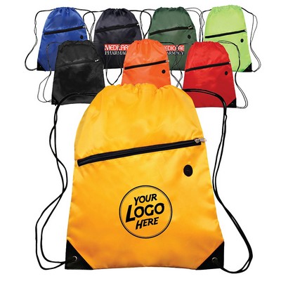 Drawstring Backpacks with Pocket